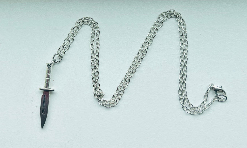 gothic necklace knife jewelry punk necklace stainless steel goth jewellery horror necklace stainless steel dagger jewelry