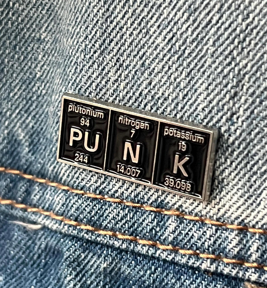 punk pins and badges periodic table enamel pins science pins punk rock accessories punk enamel pins goth pinback buttons