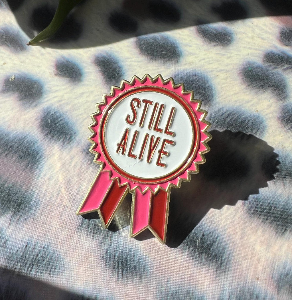 sarcastic pins and badges punk enamel pins dark humor award ribbon enamel pin goth pins gothic accessories queer pins grunge accessories