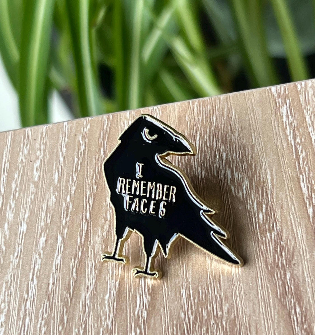 gothic crow pins and badges goth dark humor pins funny animal pins goth accessories punk enamel pins and pinback buttons black bird