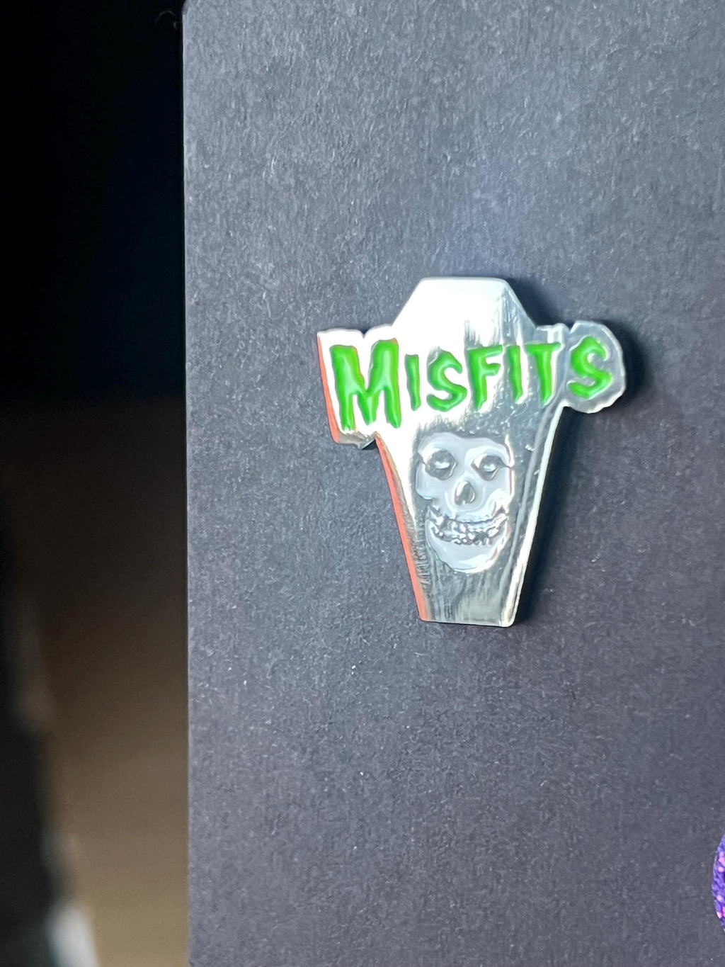 The Misfits Coffin Shaped Enamel Pin