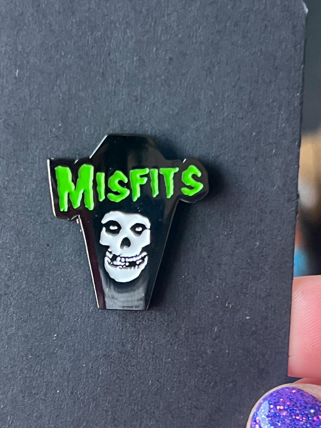 The Misfits Coffin Shaped Enamel Pin