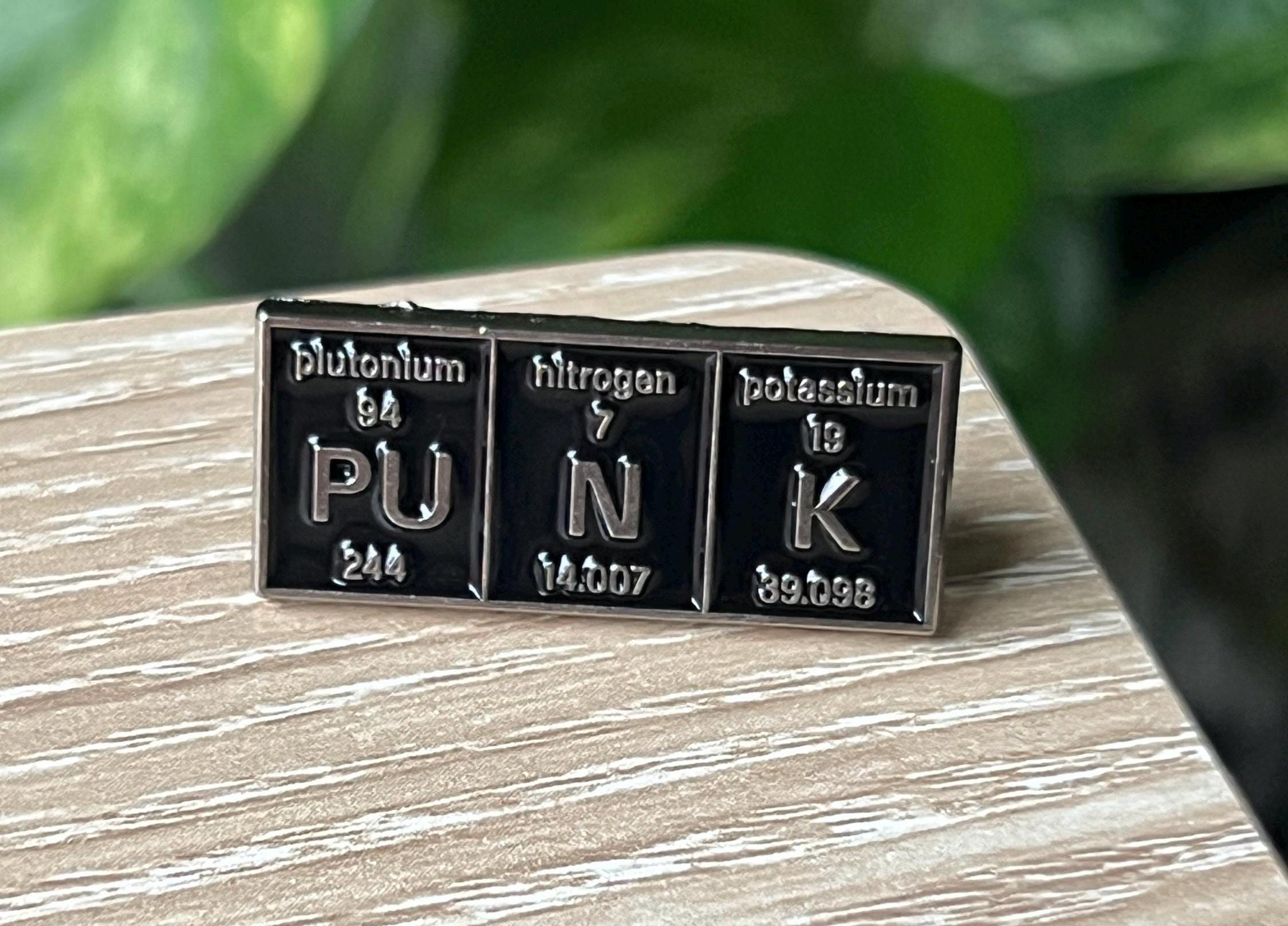 punk pins and badges periodic table enamel pins science pins punk rock accessories punk enamel pins goth pinback buttons