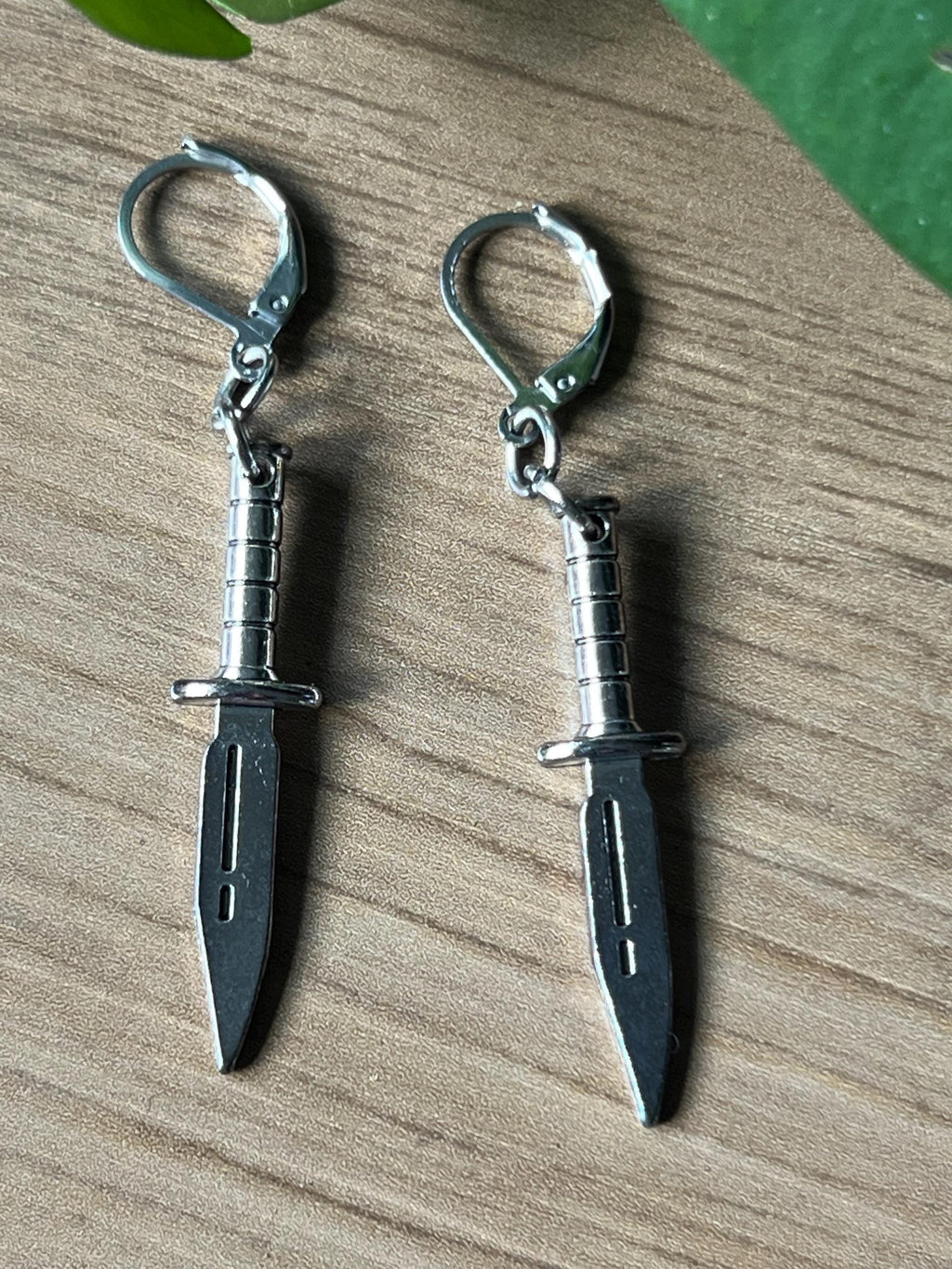 goth knife earrings gothic jewelry punk earrings weapon accessories stainless steel hypoallergenic jewellery apocalyptic dagger earrings