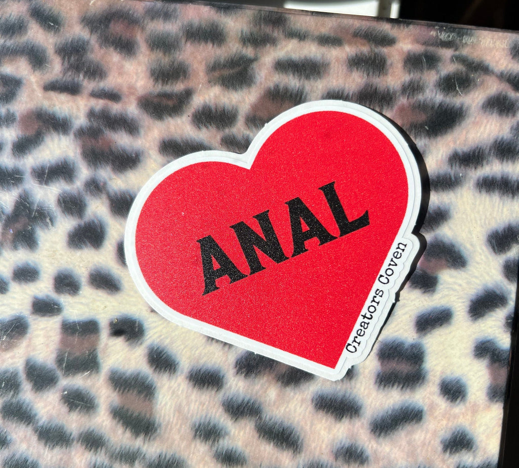 nsfw adult stickers sexy queer gay decals weird stickers dark humor decal ANAL red heart vinyl stickers removable waterproof uv ink