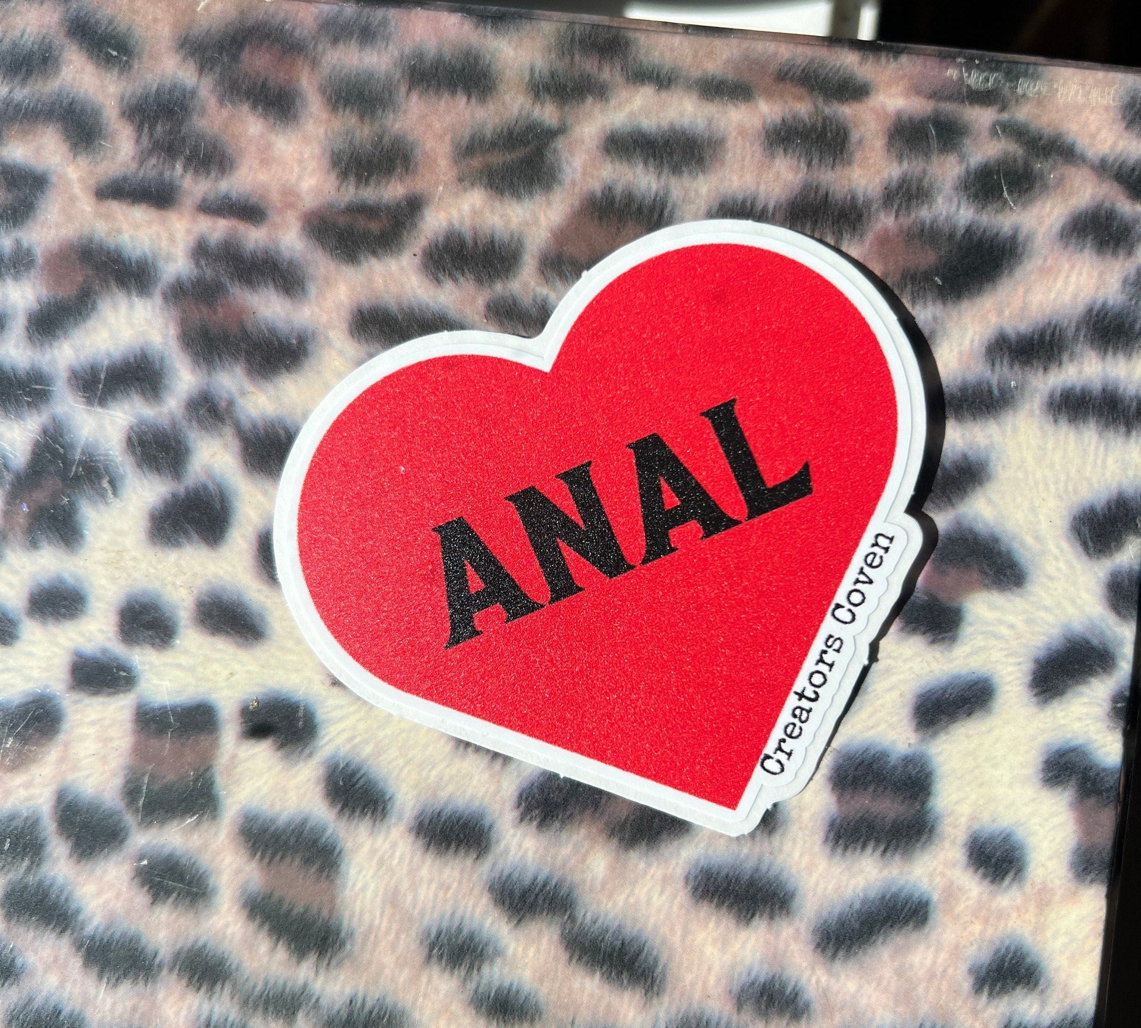 nsfw adult stickers sexy queer gay decals weird stickers dark humor decal ANAL red heart vinyl stickers removable waterproof uv ink