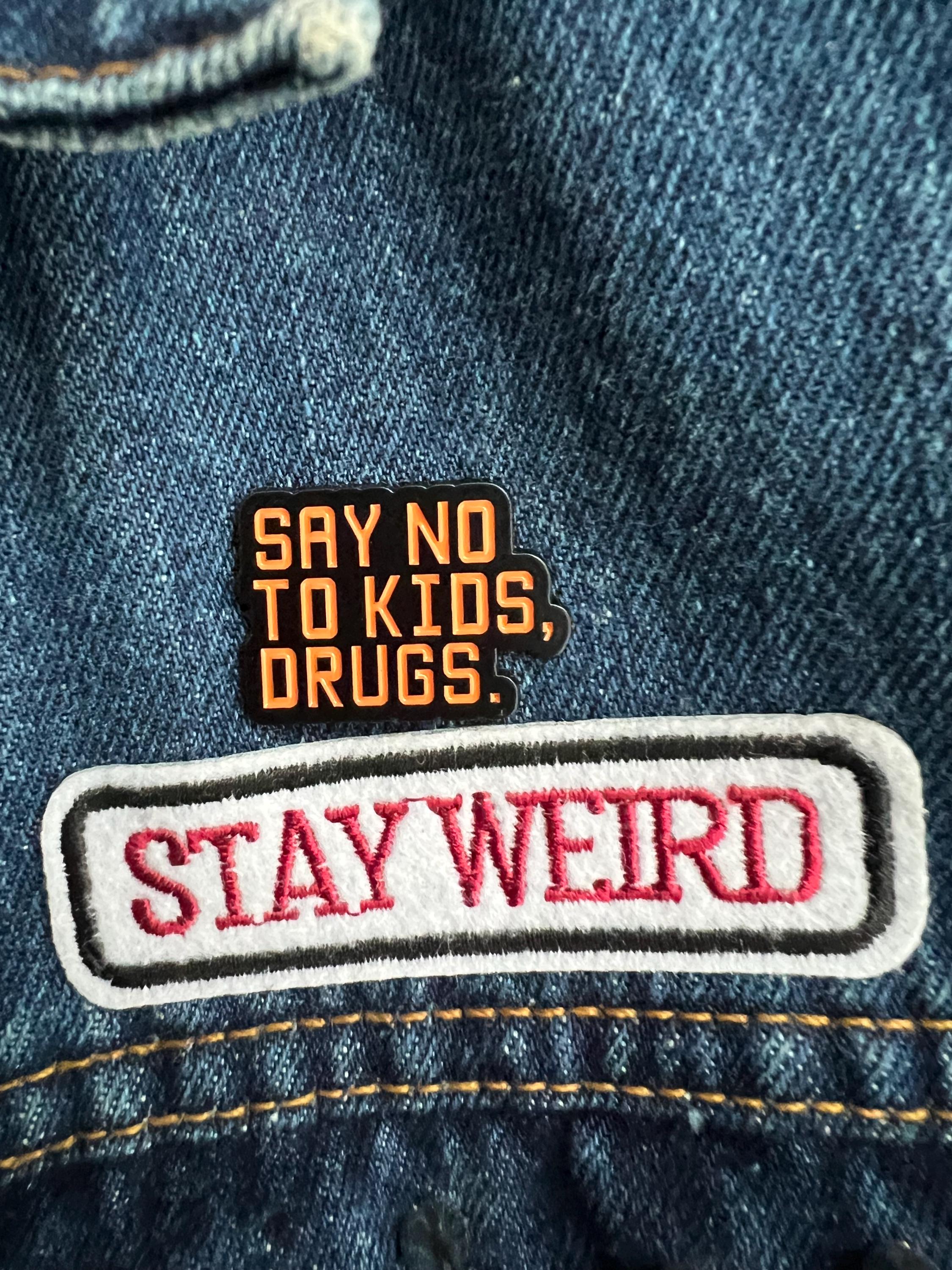 dark humor punk enamel pins goth say no to kids drugs buttons and badges nsfw mature 420 pinback buttons cannabis gifts