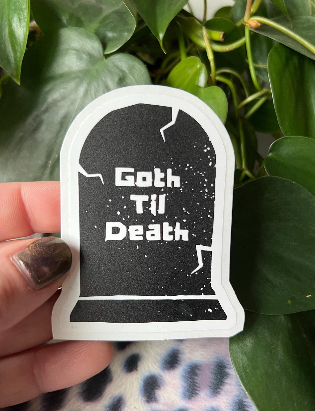 goth til death gothic vinyl stickers gravestone