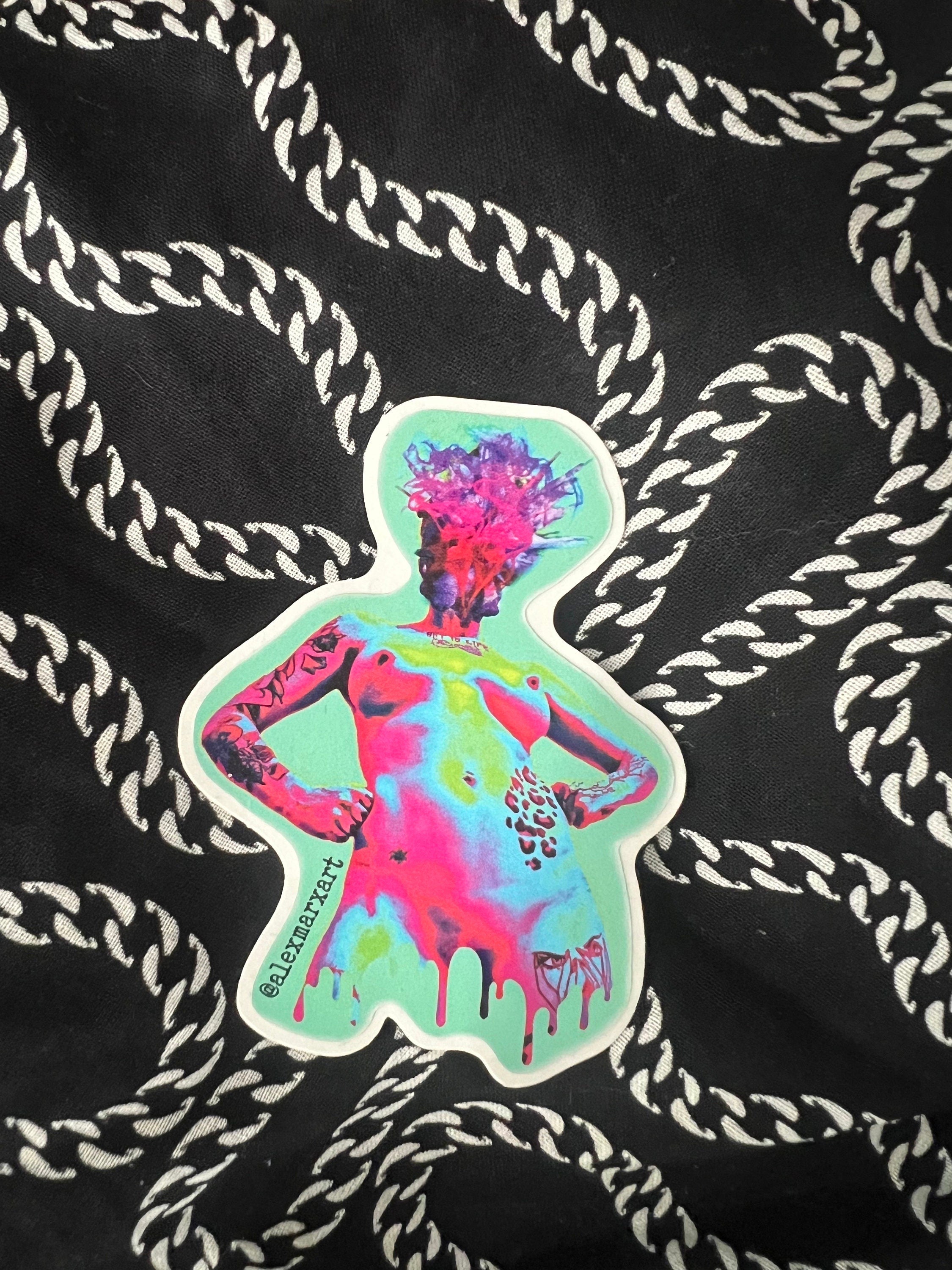 colorful nude vinyl sticker erotic decals nsfw mature vinyl decals