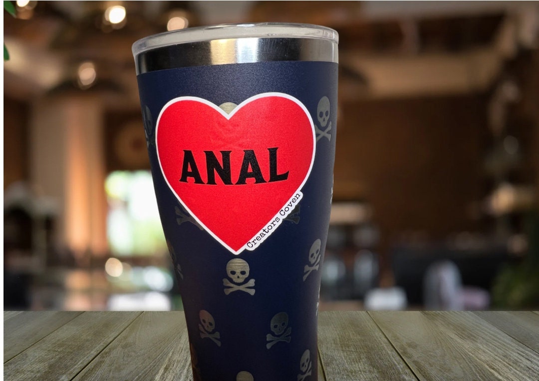 nsfw adult stickers sexy queer gay decals weird stickers dark humor decal ANAL red heart vinyl stickers removable waterproof uv ink