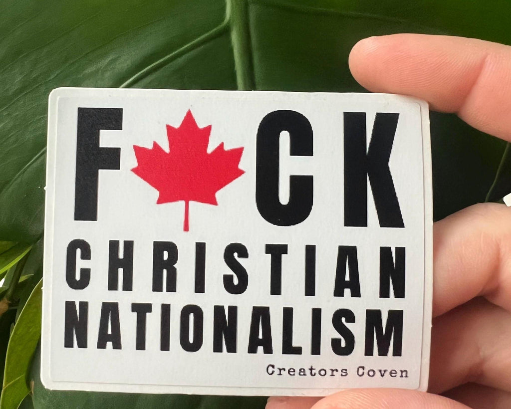 Fuck Christian Nationalism Vinyl Sticker anti-fascist decal