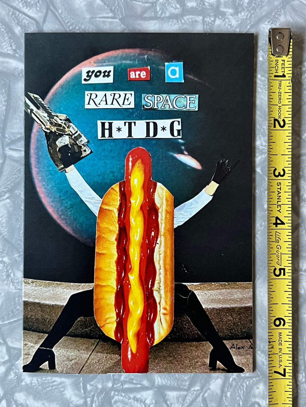 Appreciation Card "You are a Rare Space Hotdog" with envelope