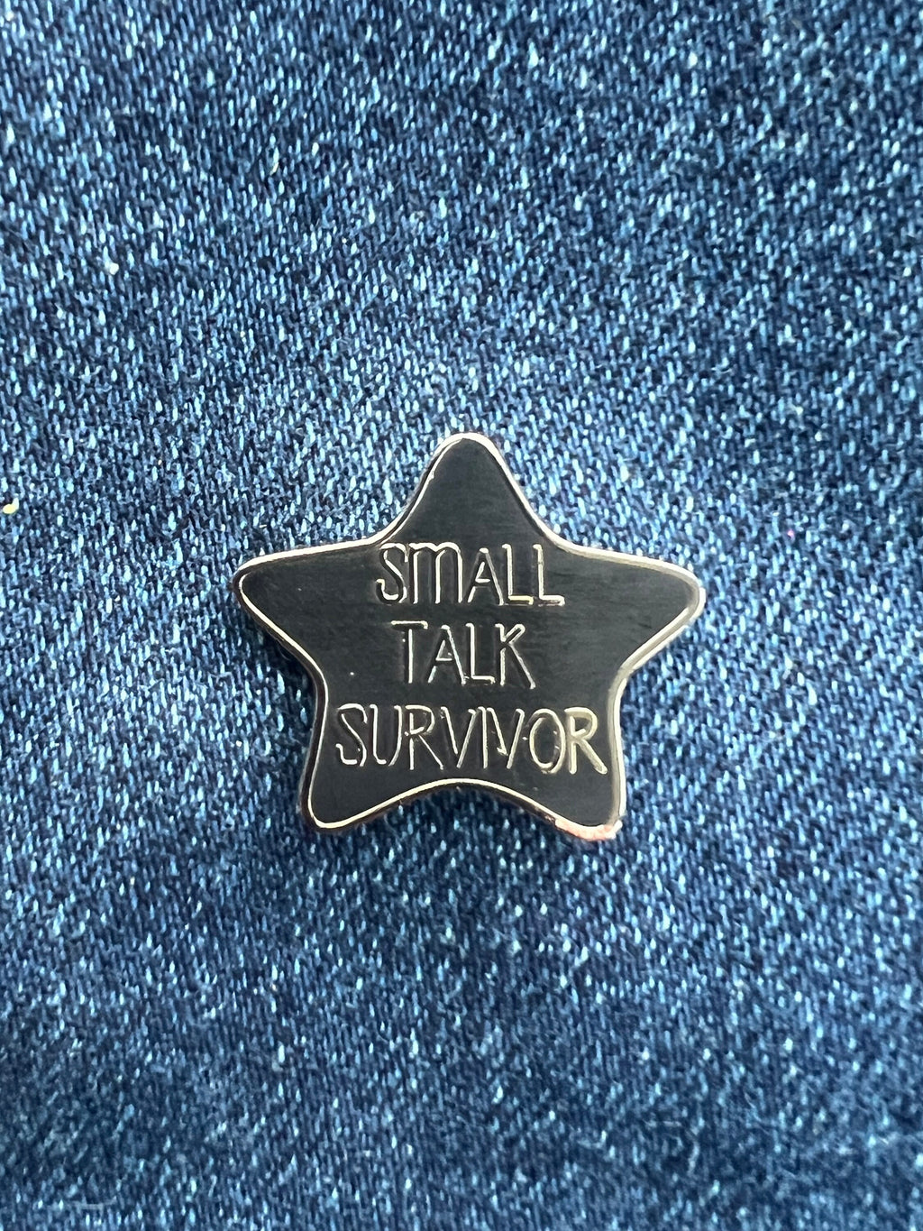introvert goth pins and badges star enamel pins punk accessories gothic pinback buttons small talk survivor black star introvert gift dark