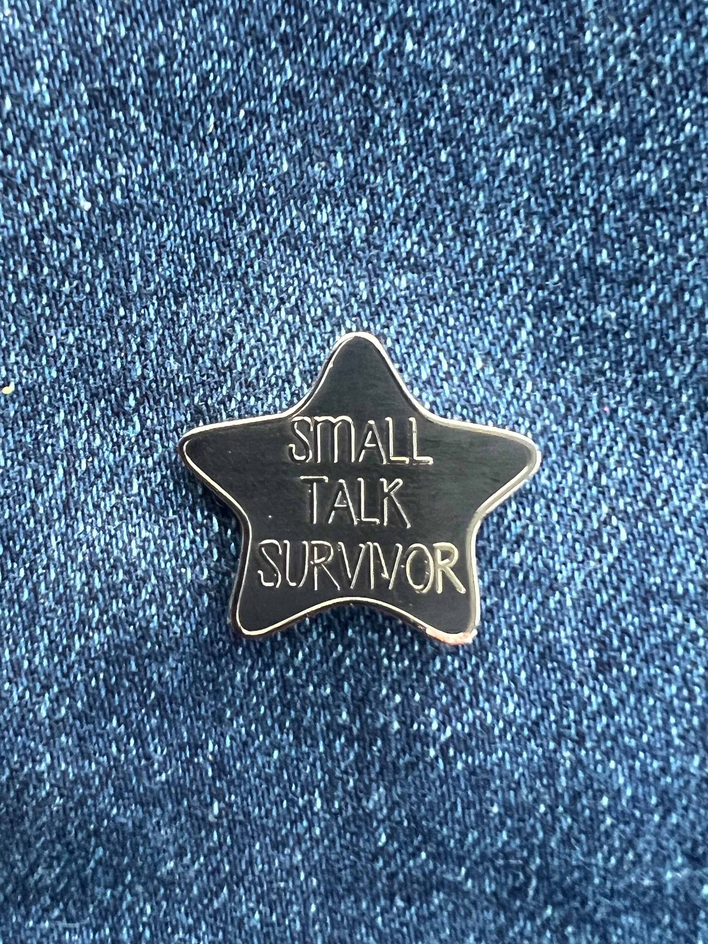 introvert goth pins and badges star enamel pins punk accessories gothic pinback buttons small talk survivor black star introvert gift dark