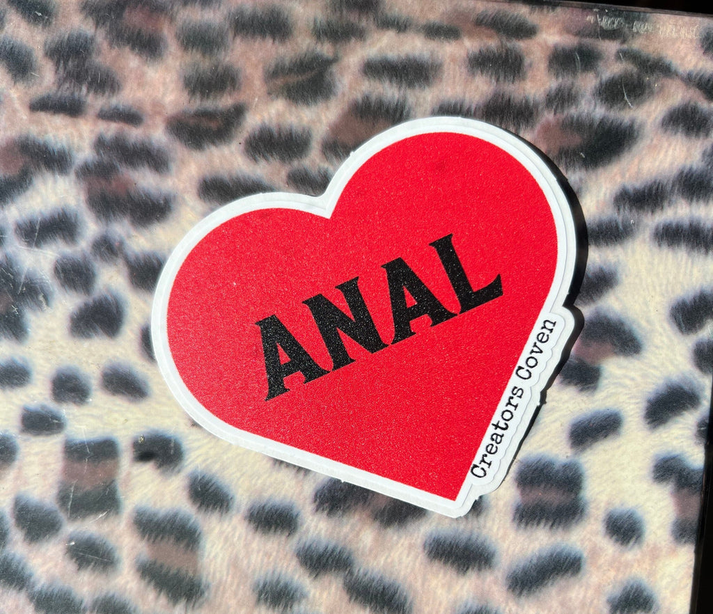 nsfw adult stickers sexy queer gay decals weird stickers dark humor decal ANAL red heart vinyl stickers removable waterproof uv ink