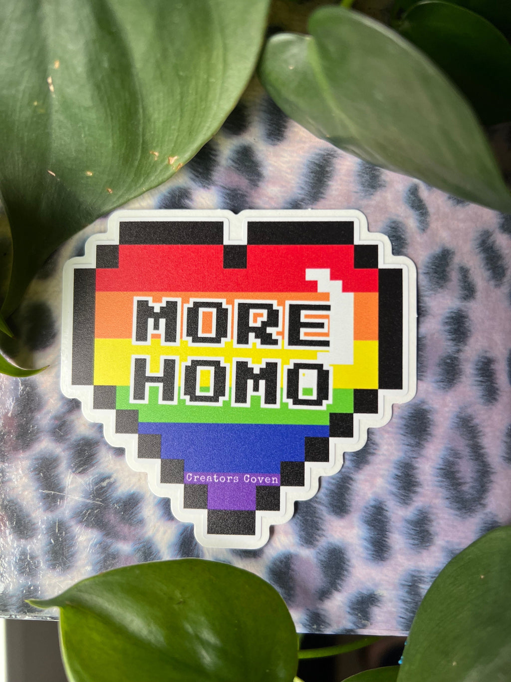 More Homo vinyl sticker Rainbow Heart Sticker