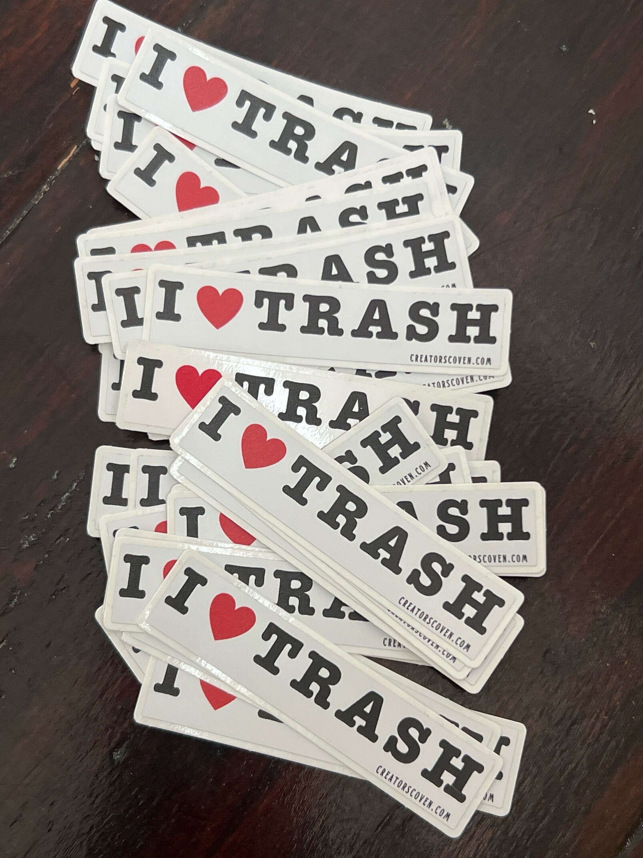 funny stickers punk stickers goth stickers sarcastic stickers for her I love trash vinyl sticker removable waterproof decal journal sticker