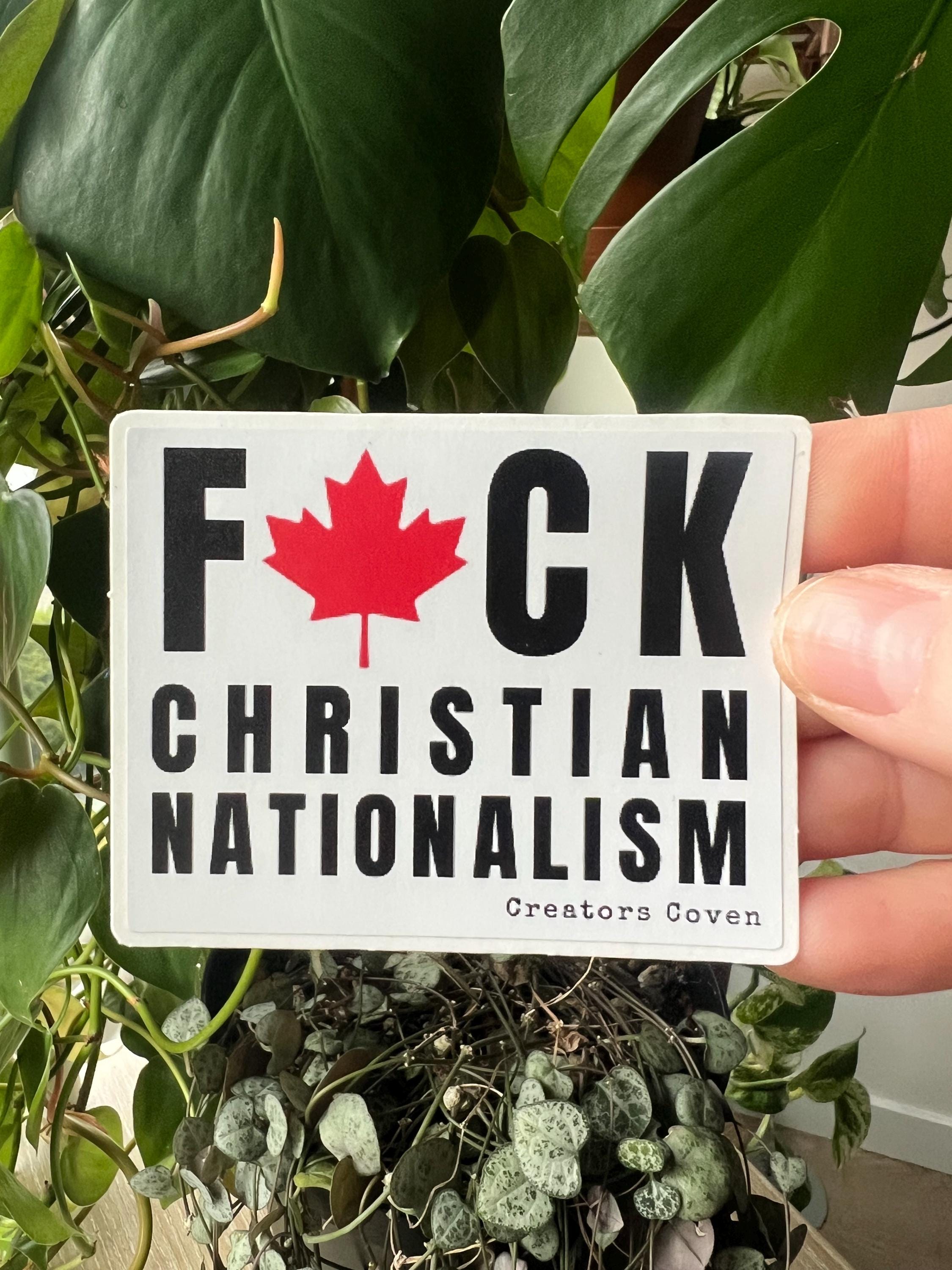 Fuck Christian Nationalism Vinyl Sticker anti-fascist decal