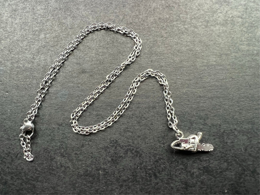 chainsaw necklace goth jewelry punk accessories gothic necklace stainless steel jewelry punk necklace miniature chainsaw jewelry