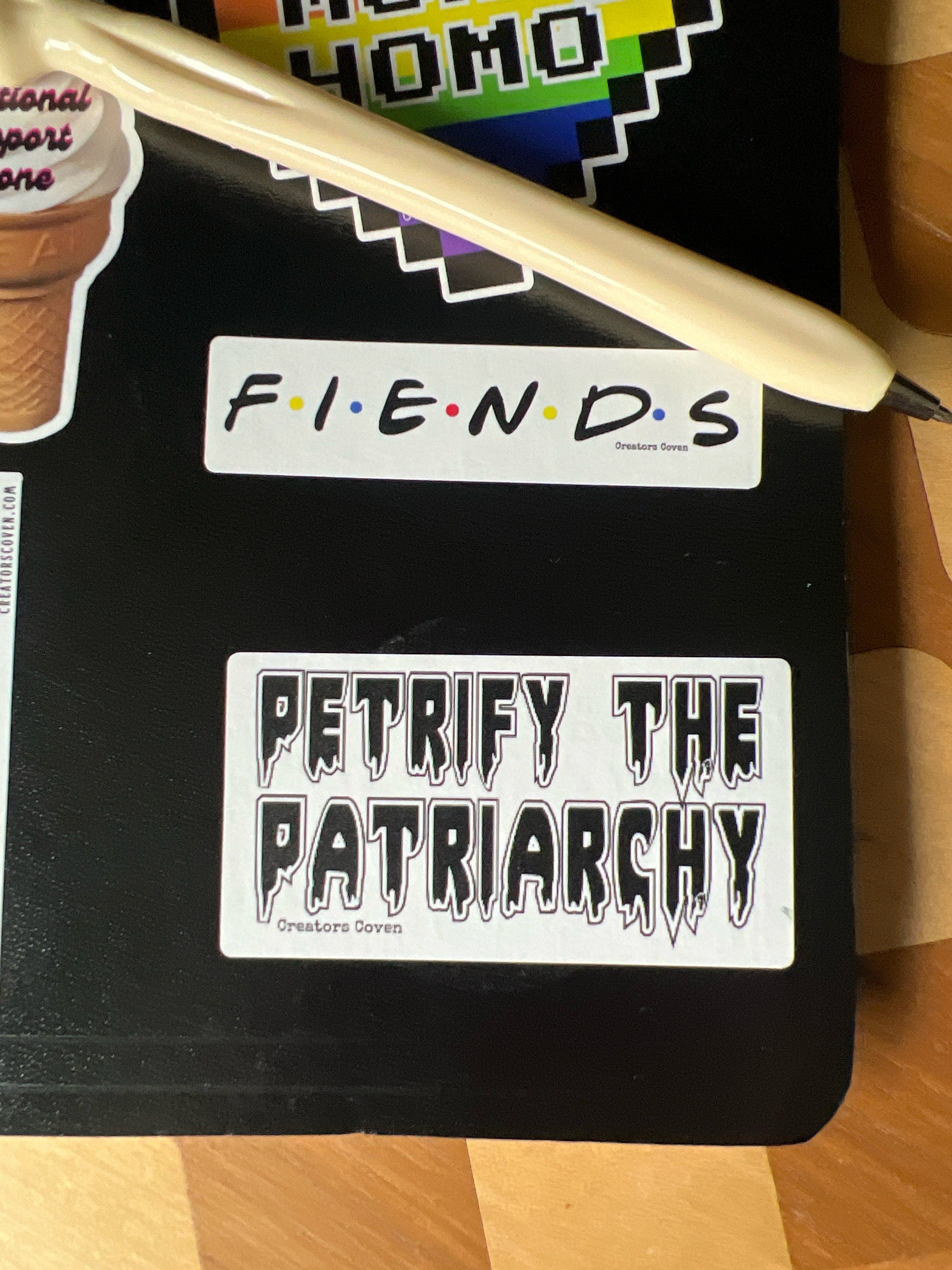 gothic stickers goth decals “petrify the patriarchy”spooky vinyl stickers creepy stickers punk stickers