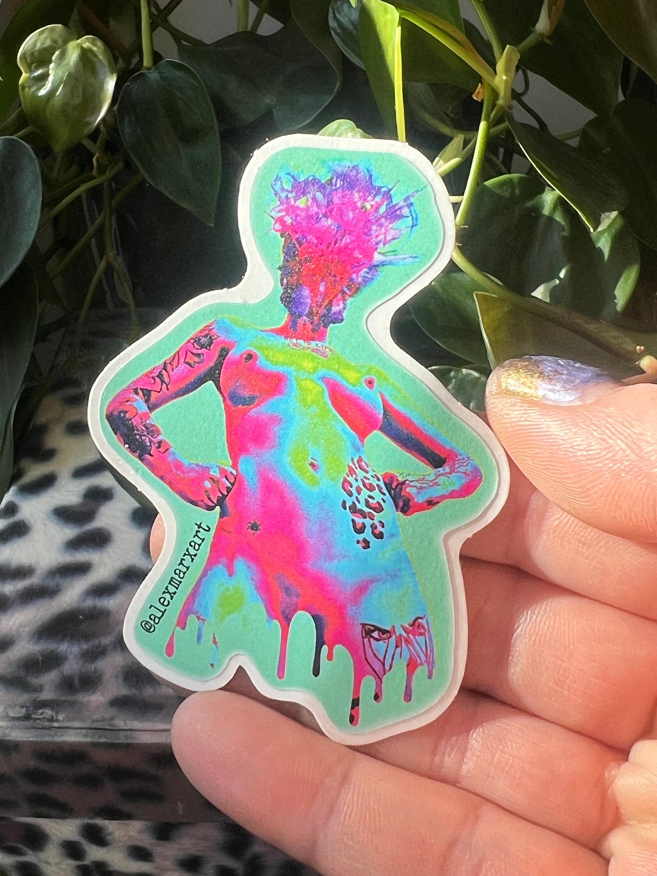 colorful nude vinyl sticker erotic decals nsfw mature vinyl decals