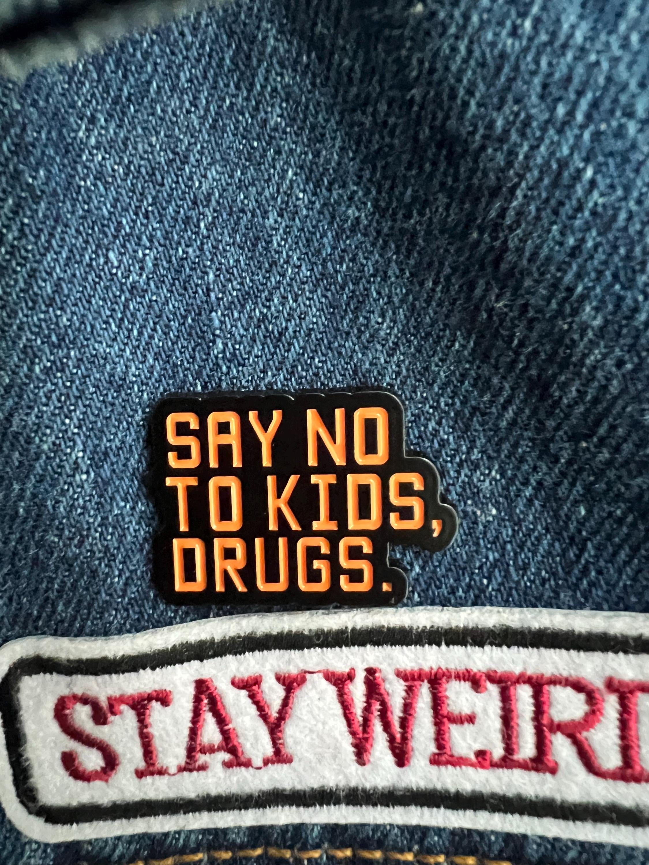 dark humor punk enamel pins goth say no to kids drugs buttons and badges nsfw mature 420 pinback buttons cannabis gifts