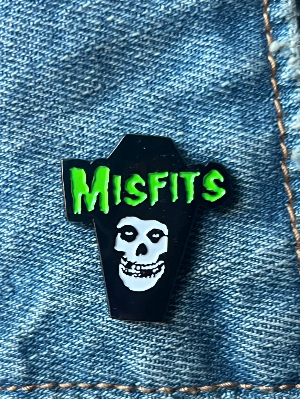 The Misfits Coffin Shaped Enamel Pin