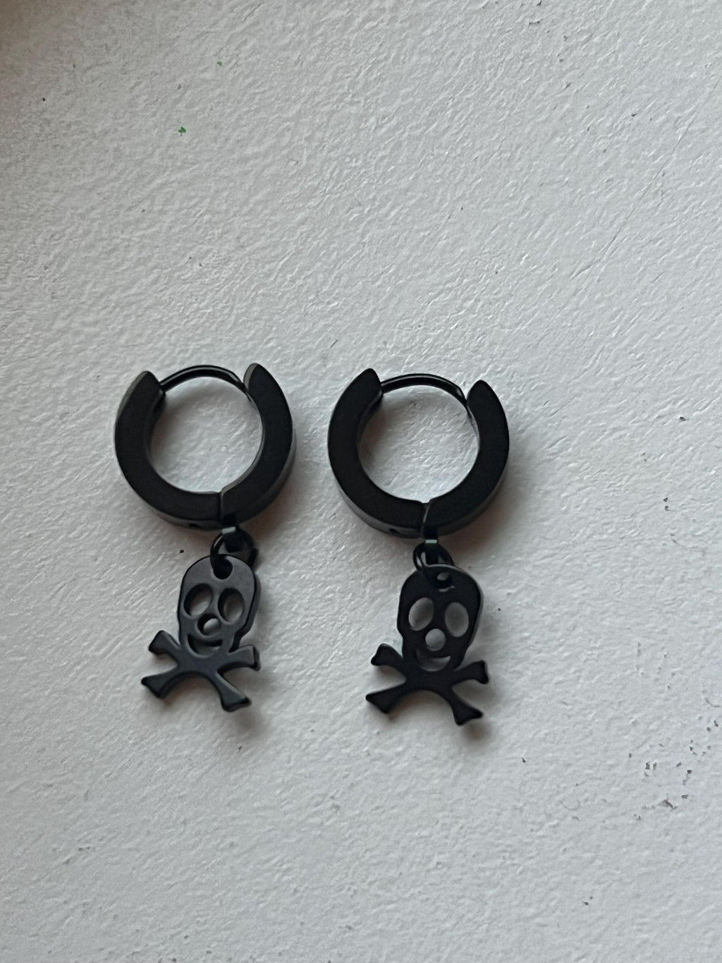 gothic skull huggie earrings goth horror accessories dark earrings punk earrings goth stainless steel earrings punk jewelry