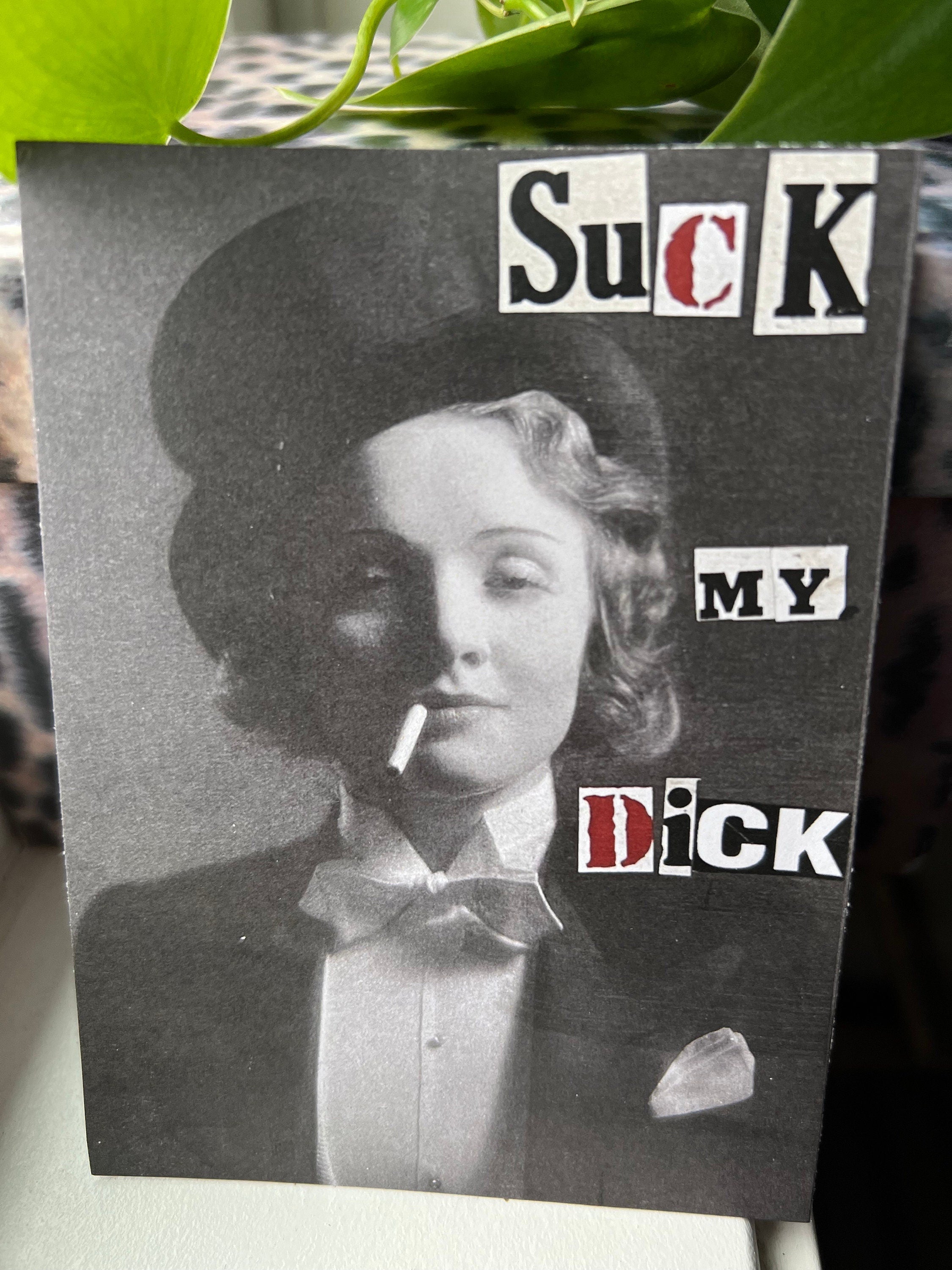 feminist punk wall art gothic art print goth home decor queer art suck my dick activist leftist wall art print black white and red decor