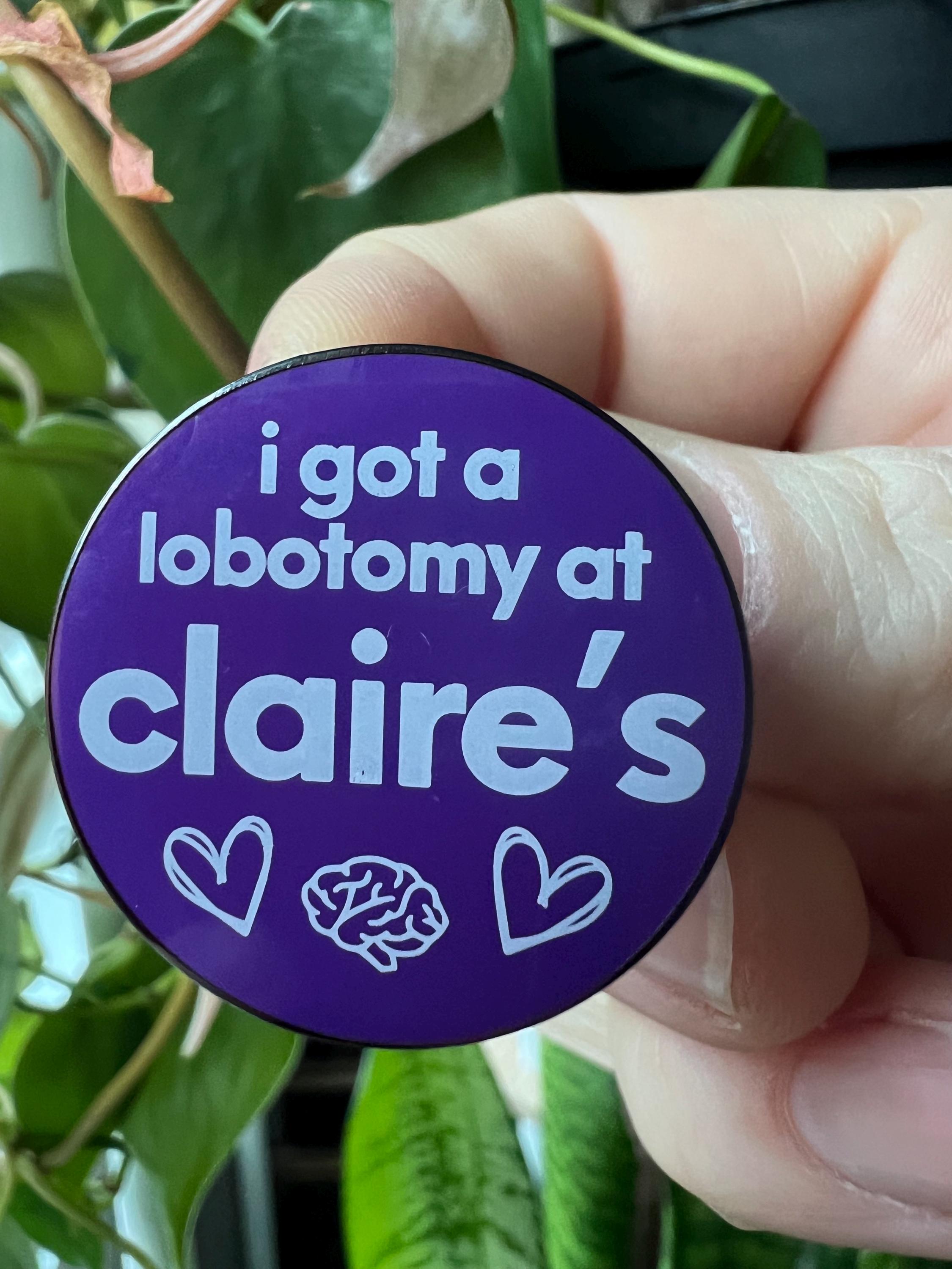 lobotomy y2k aesthetic pins and badges sarcastic mall rat goth pins punk pinback buttons lobotomy dark humor pins enamel pins for her