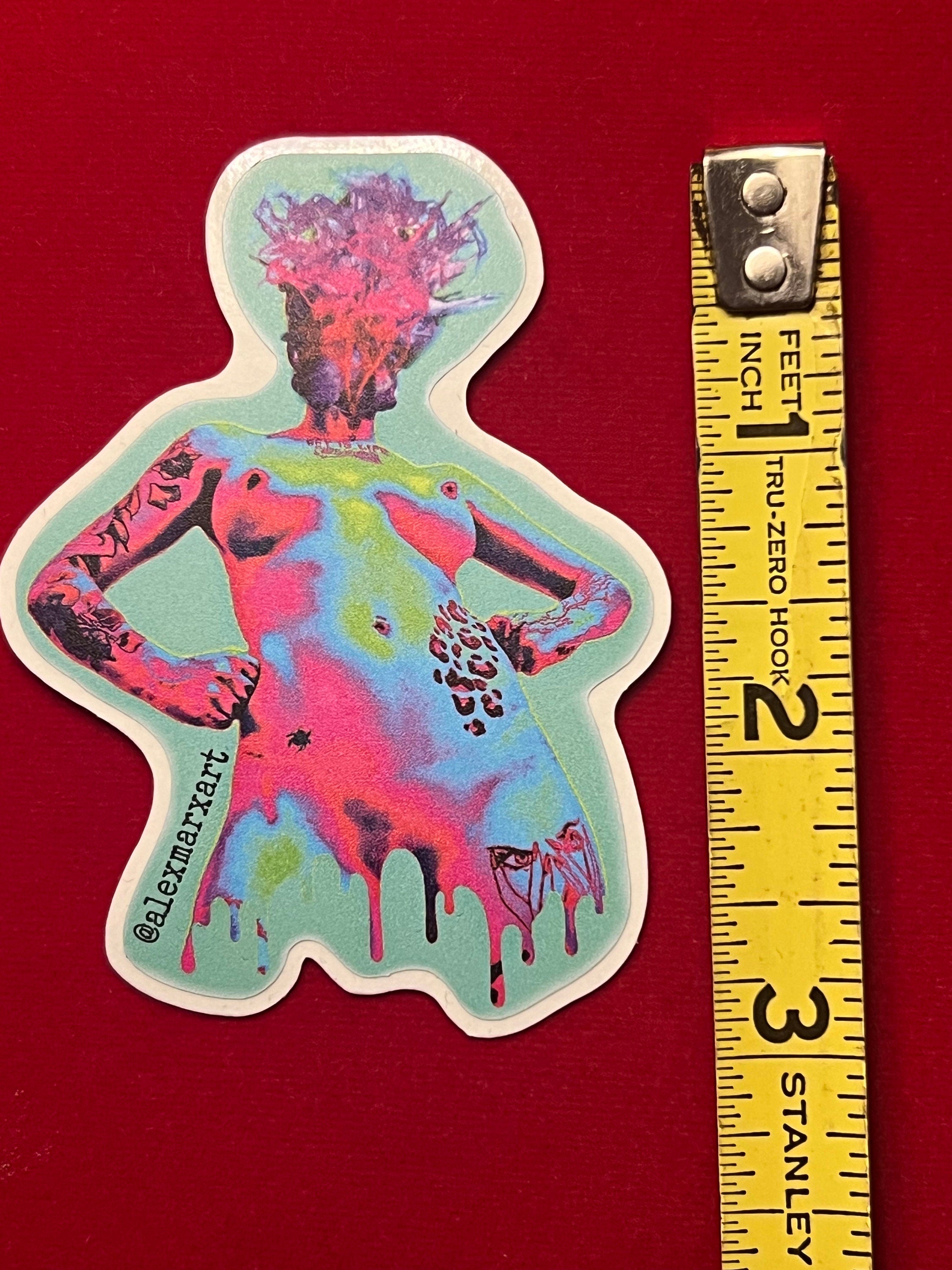 colorful nude vinyl sticker erotic decals nsfw mature vinyl decals