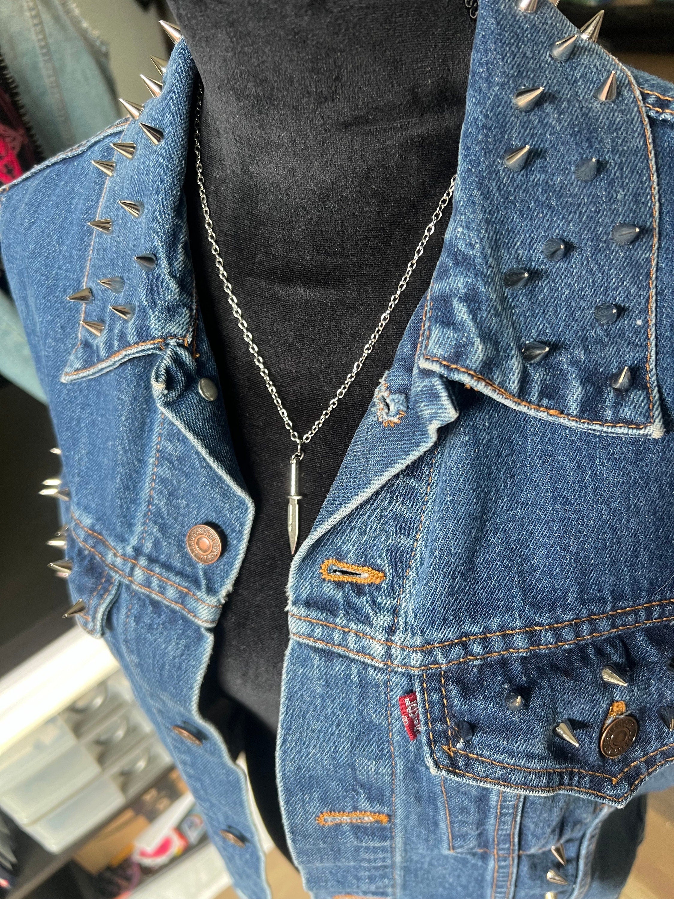 gothic necklace knife jewelry punk necklace stainless steel goth jewellery horror necklace stainless steel dagger jewelry