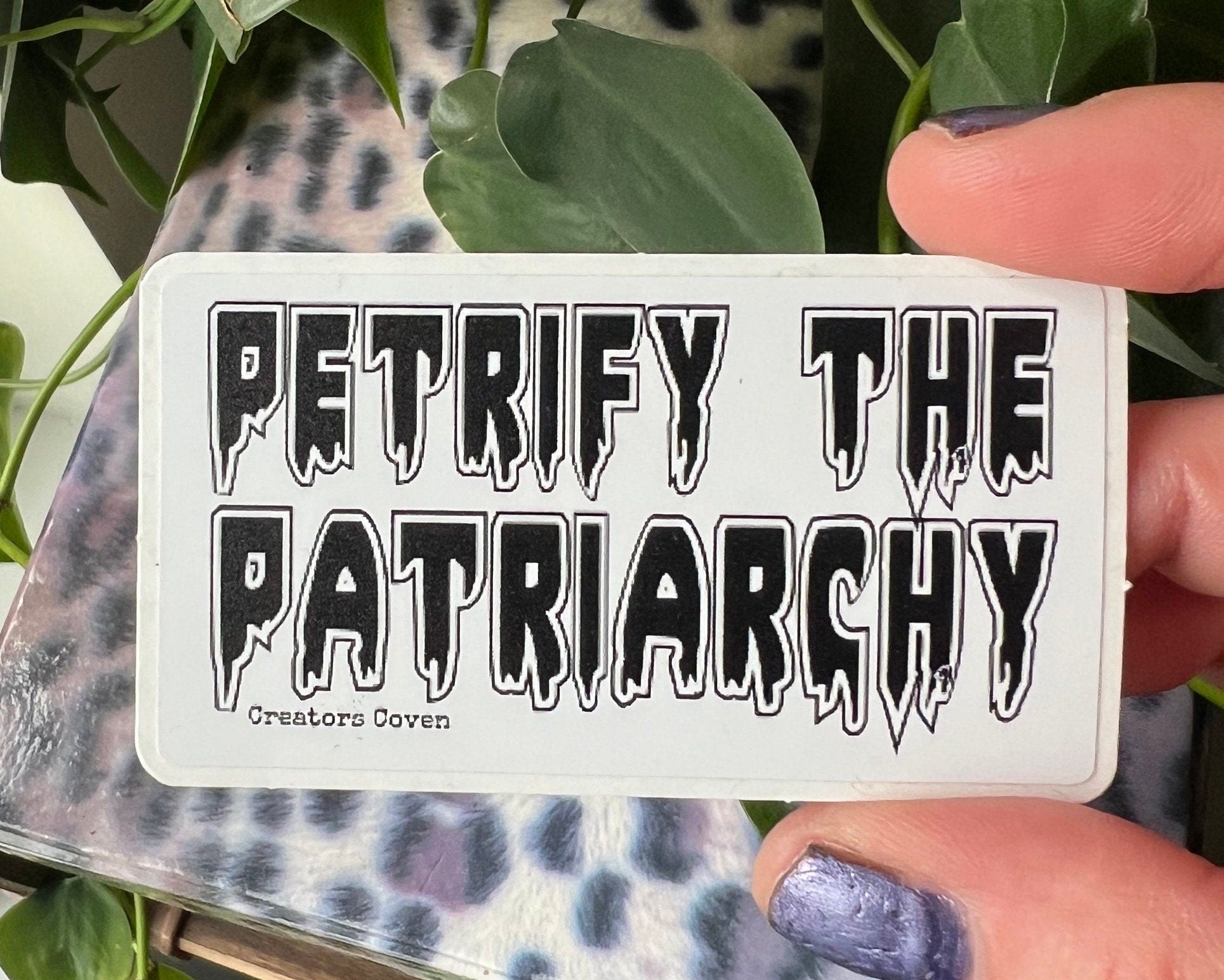 gothic stickers goth decals “petrify the patriarchy”spooky vinyl stickers creepy stickers punk stickers