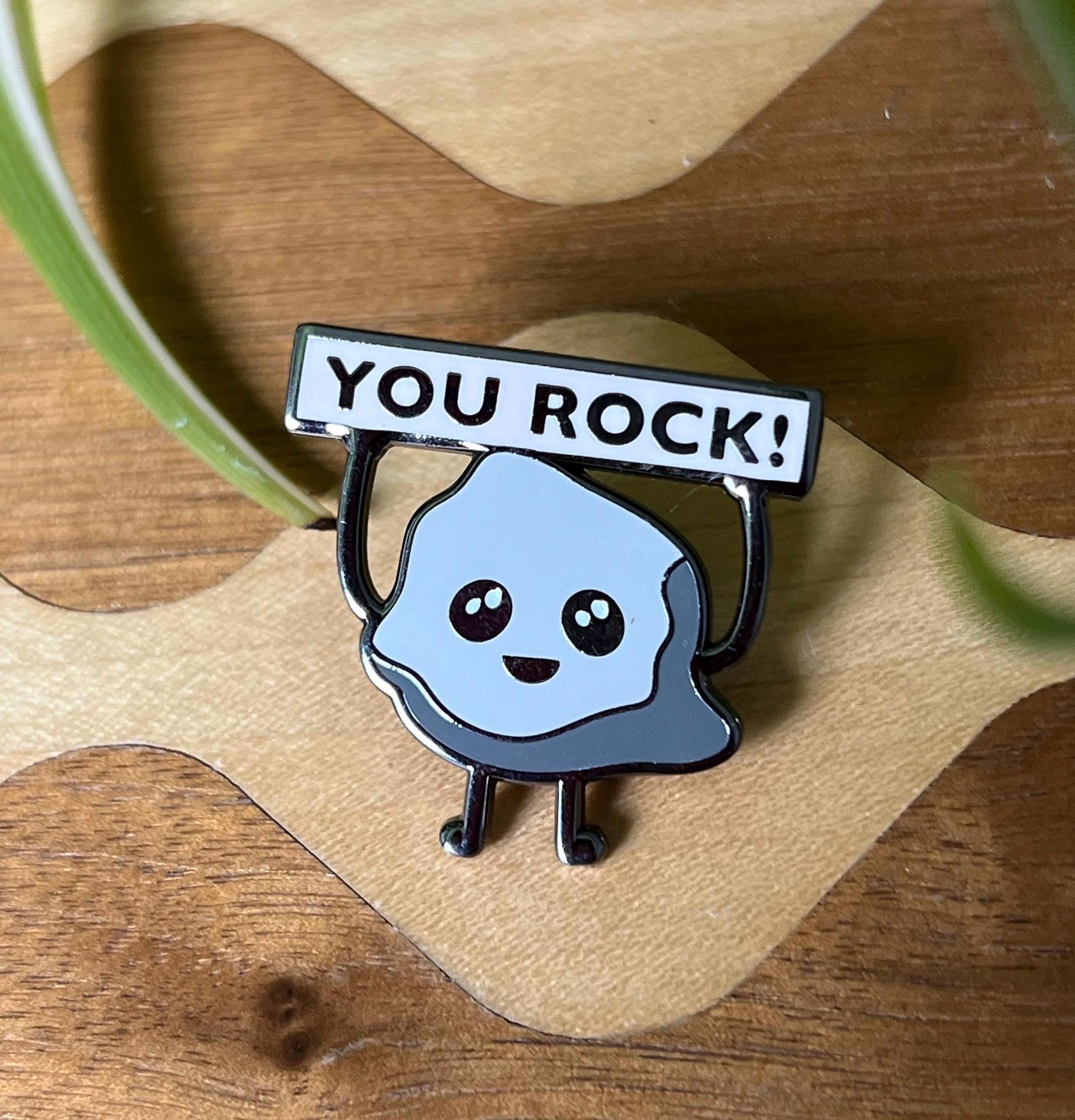 You Rock enamel pin