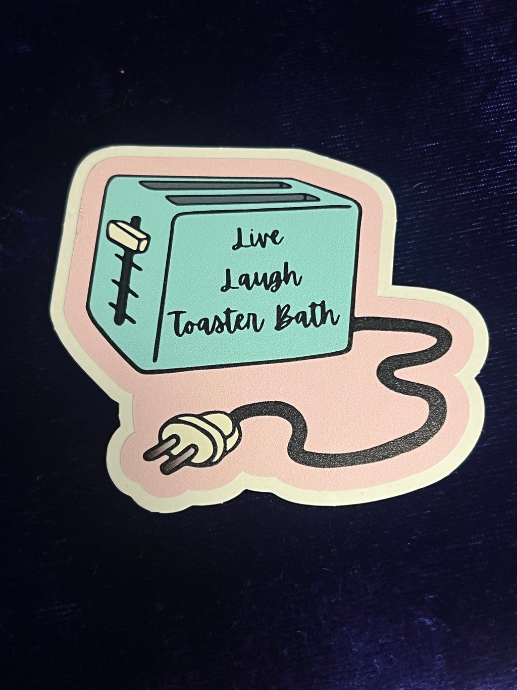 Live Laugh Toaster Bath vinyl sticker