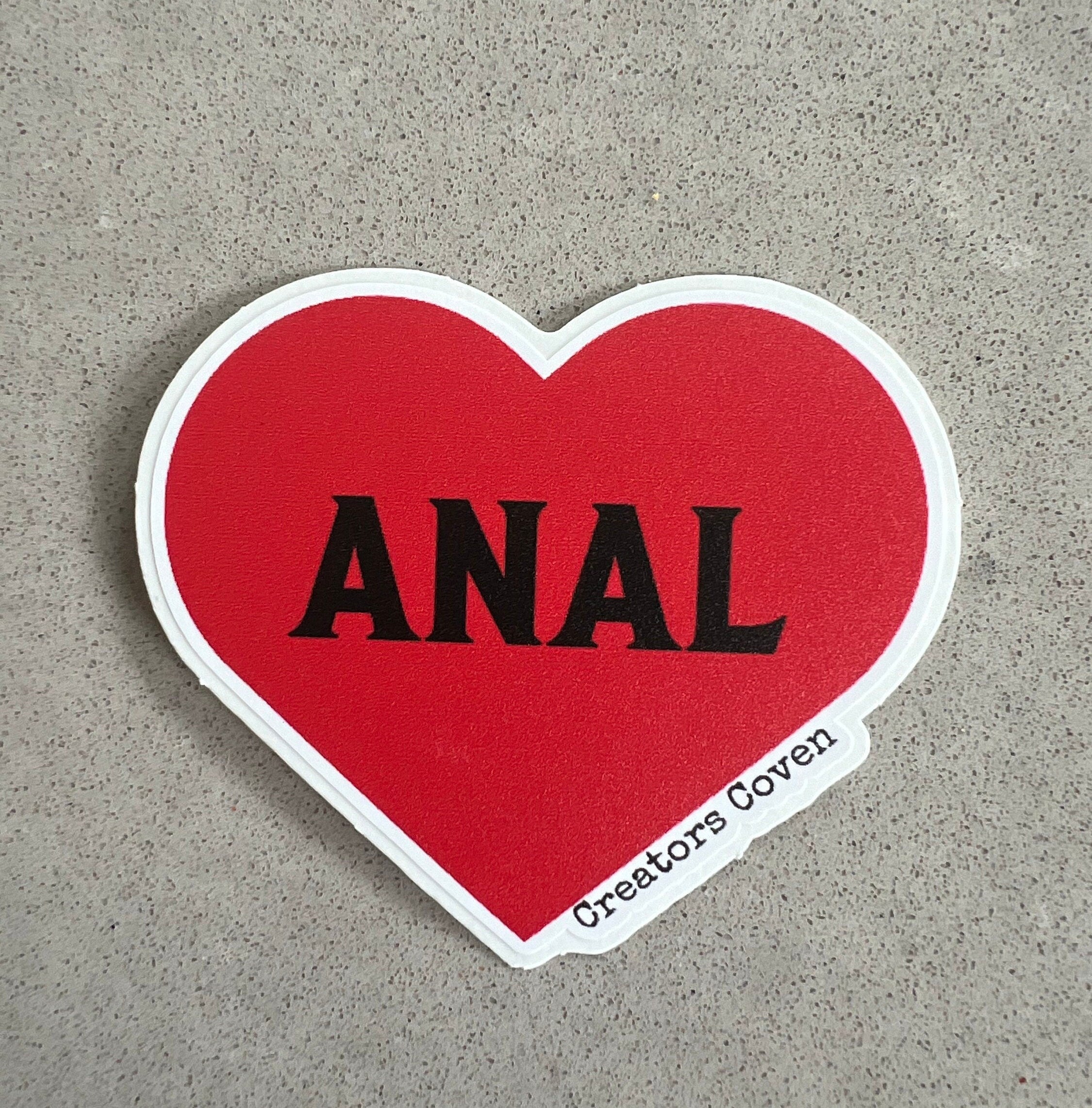nsfw adult stickers sexy queer gay decals weird stickers dark humor decal ANAL red heart vinyl stickers removable waterproof uv ink