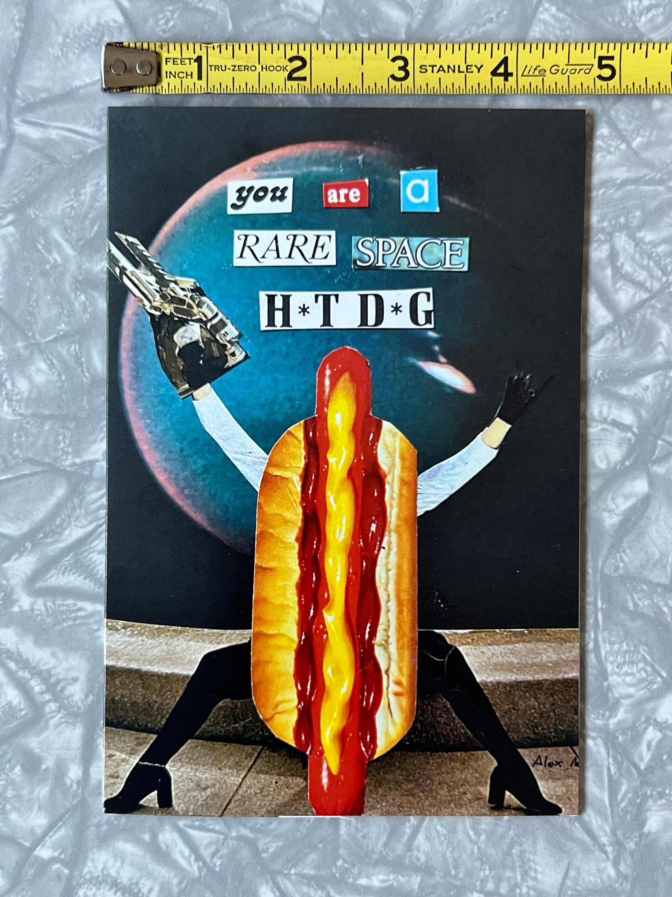 Appreciation Card "You are a Rare Space Hotdog" with envelope