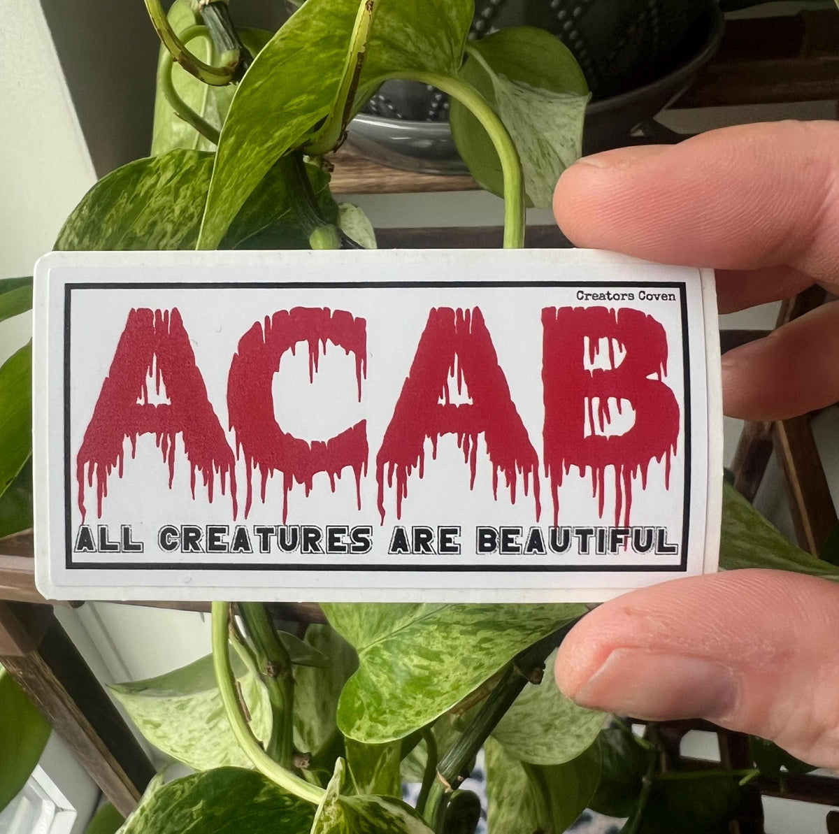 ACAB All Creatures Are Beautiful Vinyl Sticker