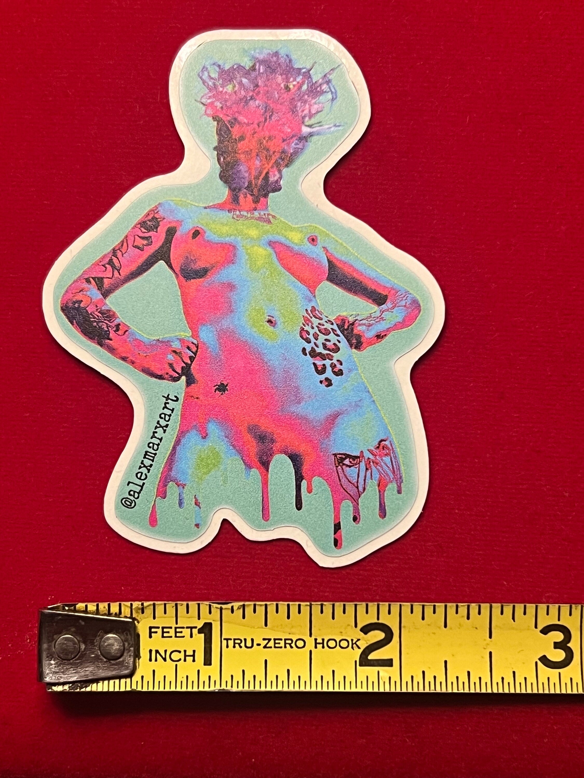 colorful nude vinyl sticker erotic decals nsfw mature vinyl decals