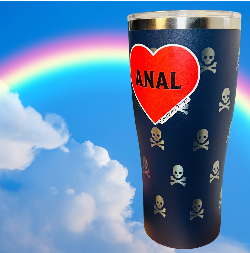 nsfw adult stickers sexy queer gay decals weird stickers dark humor decal ANAL red heart vinyl stickers removable waterproof uv ink