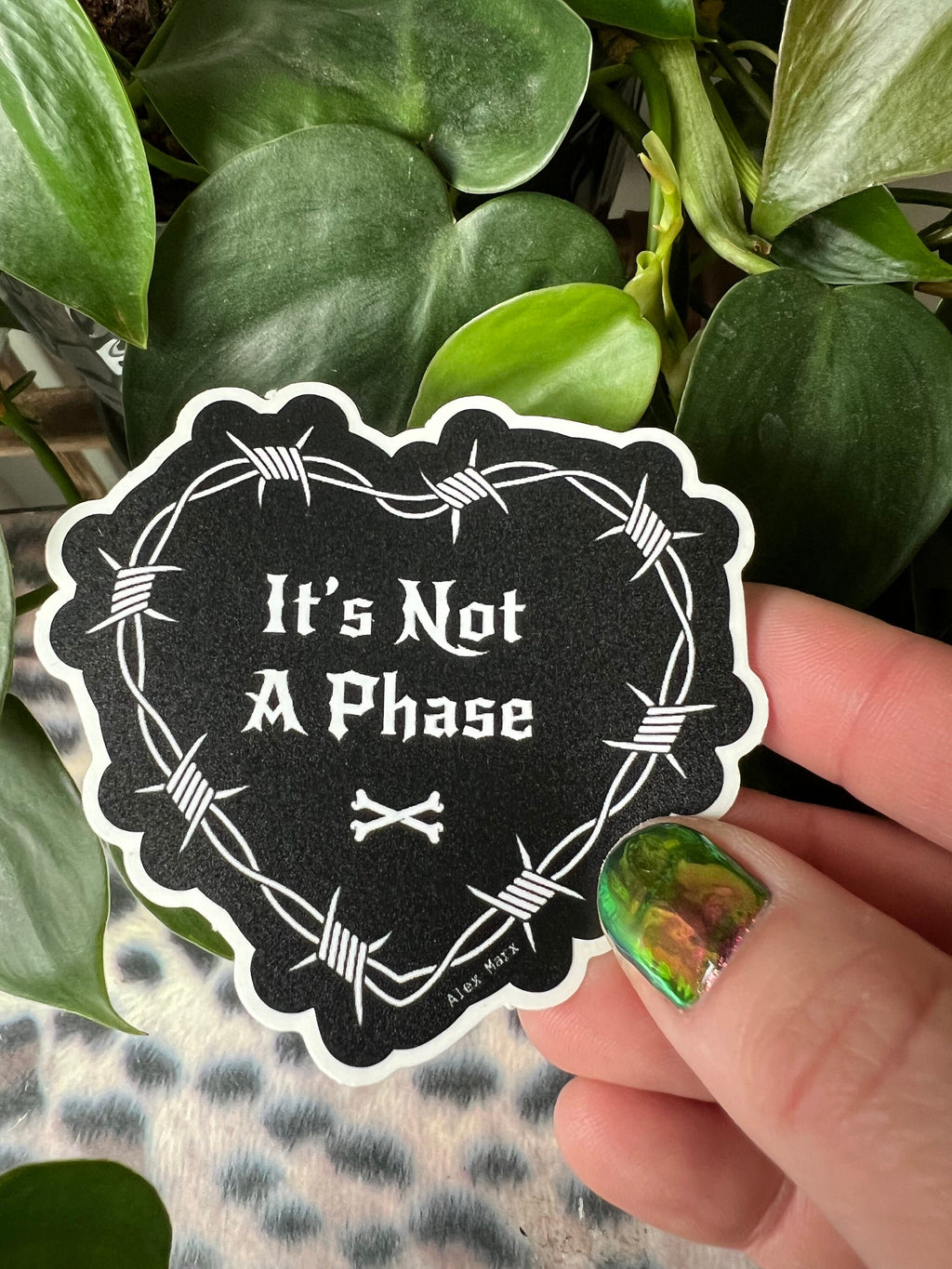 gothic heart stickers goth decals it’s not a phase sticker barbed wire sticker