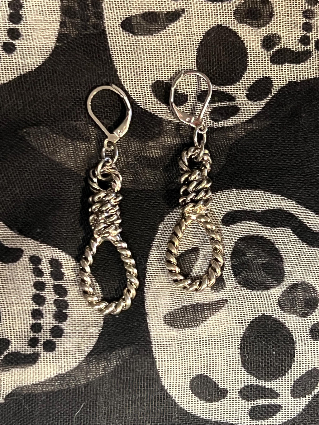 gothic earrings goth jewelry punk earrings goth jewellery noose earrings gothic accessories grunge