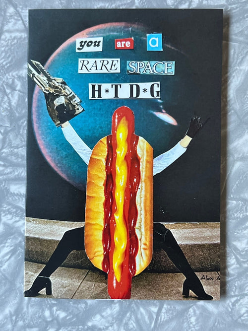Appreciation Card "You are a Rare Space Hotdog" with envelope