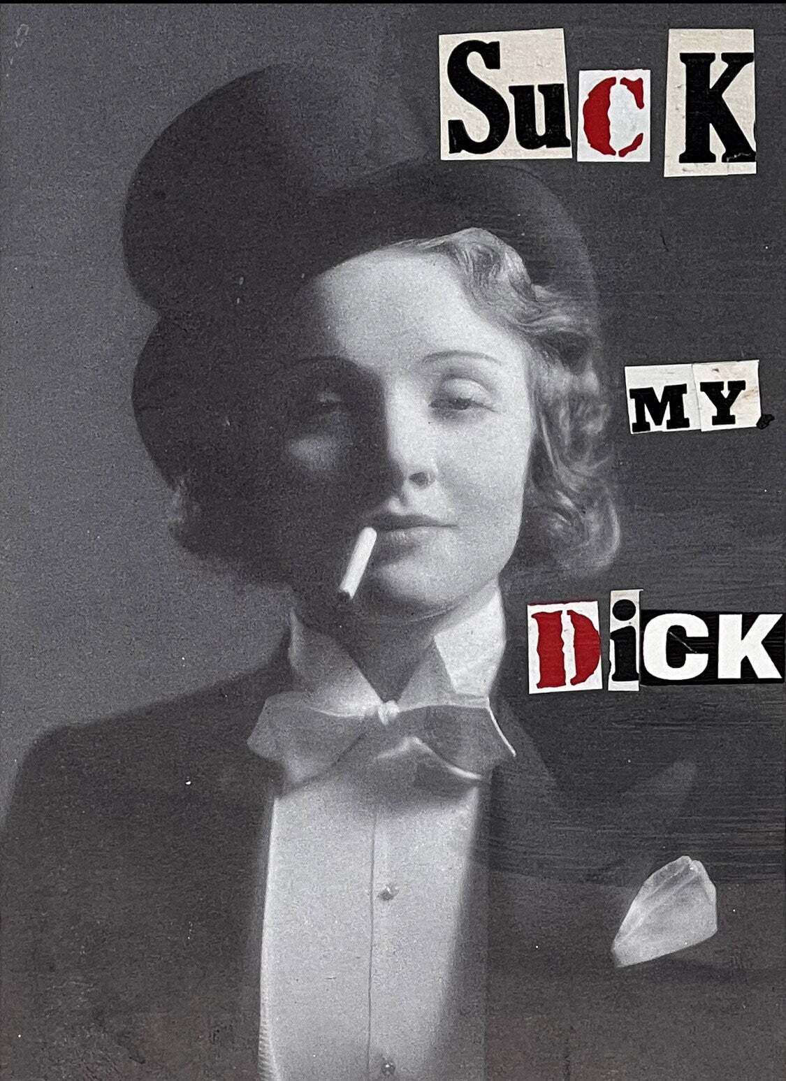 feminist punk wall art gothic art print goth home decor queer art suck my dick activist leftist wall art print black white and red decor