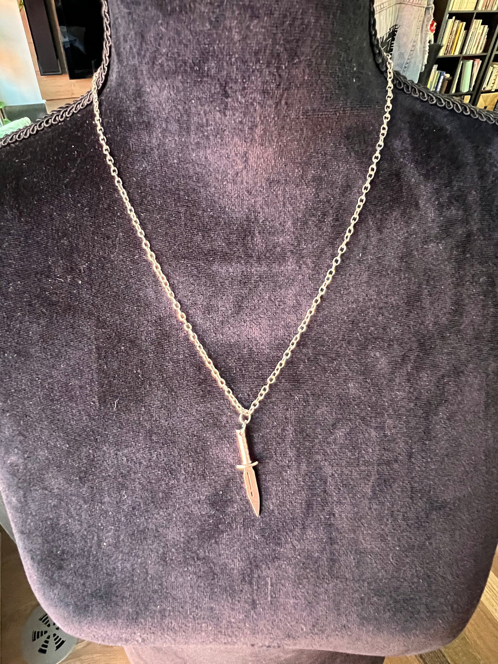 gothic necklace knife jewelry punk necklace stainless steel goth jewellery horror necklace stainless steel dagger jewelry