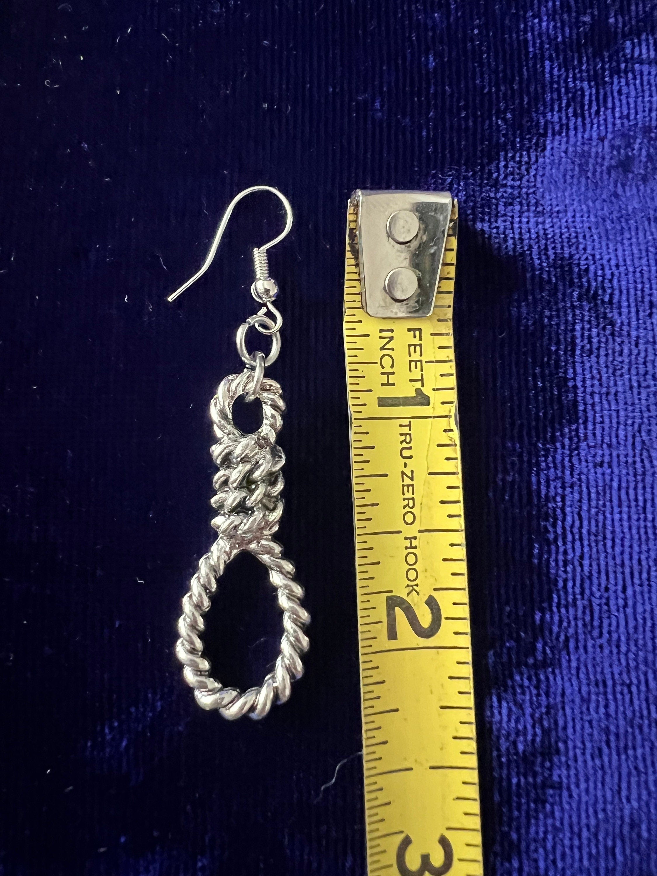 gothic earrings goth jewelry punk earrings goth jewellery noose earrings gothic accessories grunge