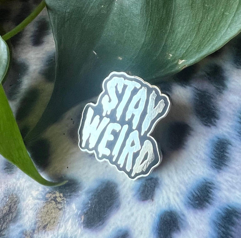 goth pins punk accessories “stay weird” gothic pins and badges grunge pins punk the cramps weird accessories