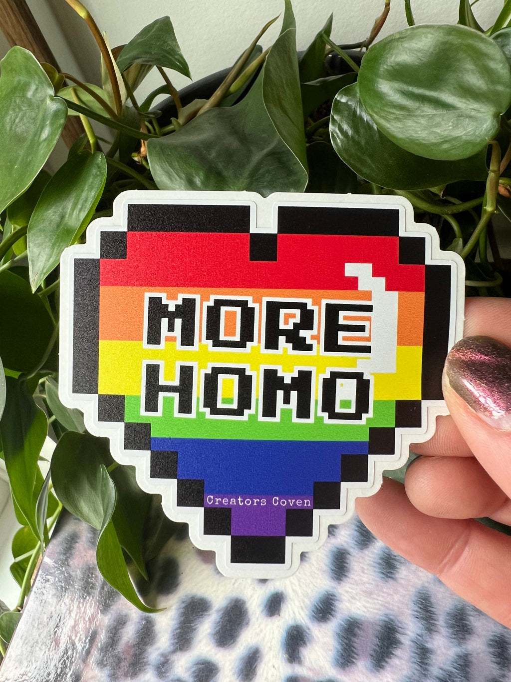 More Homo vinyl sticker Rainbow Heart Sticker