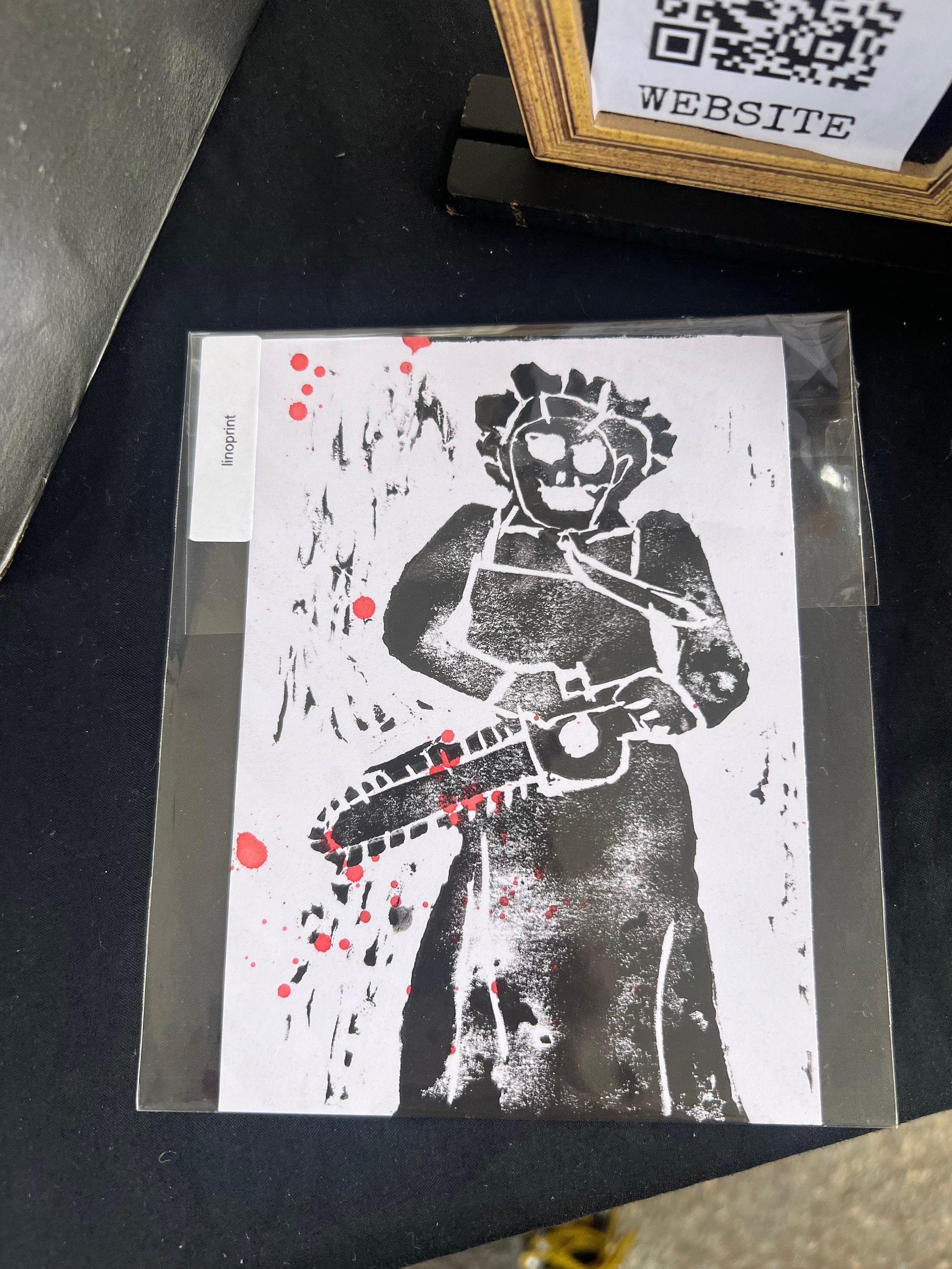 Texas Chainsaw Massacre Lino Print Horror Home Decor