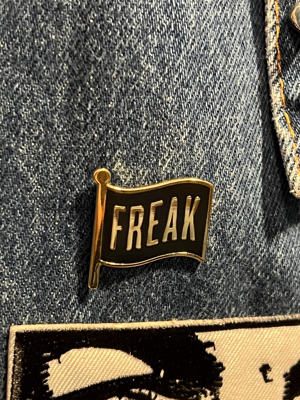 goth enamel pins and badges punk pins FREAK FLAG dark humor gothic accessories queer punk pinback buttons